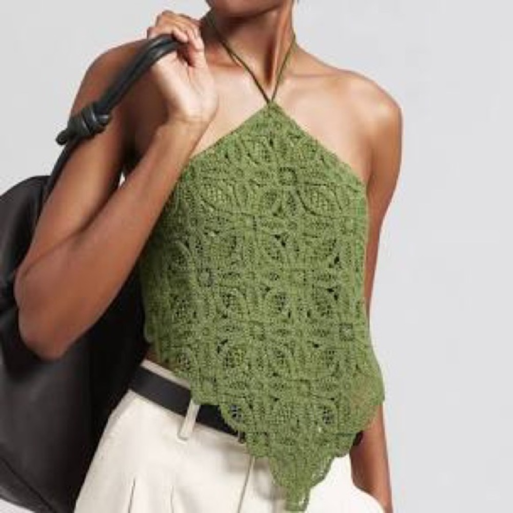 Anthropologie Significant Other Imogen top, green size 10